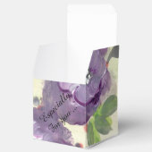 Grote paarse bloemengunst box bedankdoosjes (Geopend)