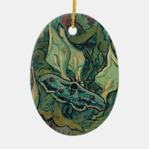 Grote Pacock Emperor Moth Van Gogh Fine Art Keramisch Ornament