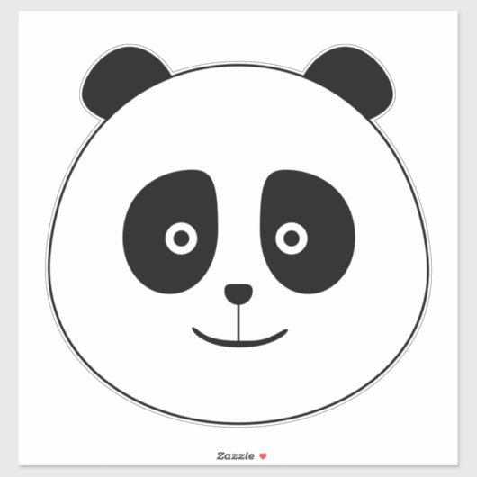 Grote Panda-Sticker Sticker (Vel)