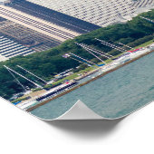 Grote panoramische Afbeeldingen van Chicago Skylin Poster (Hoek)