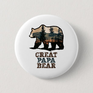 Grote Papa Beer Retro Grappige Opa Ronde Button 5,7 Cm