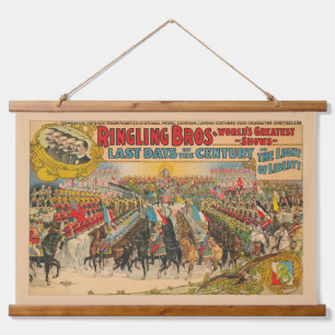 Grote parade met Mannen in uniformen te paard Hangend Wandkleed