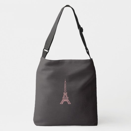Grote Parijse Canvas tas Eiffeltoren (Achterkant)