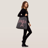 Grote Parijse Canvas tas Eiffeltoren (Op model)