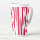 Grote pepermunt gestreepte mok voor latte (Rechterhoek)