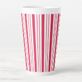 Grote pepermunt gestreepte mok voor latte (Voorkant)