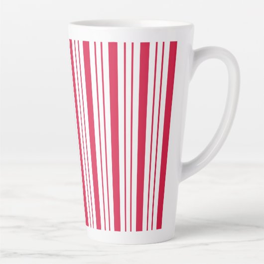 Grote pepermunt gestreepte mok voor latte (Rechts)