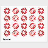 Grote pepermunt Snoep Classic Ronde Sticker (Vel)