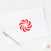 Grote pepermunt Snoep Classic Ronde Sticker (Envelop)