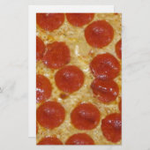 grote pepperoni pizza briefpapier (Voorkant / Achterkant)