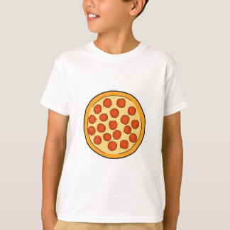 Grote Pepperoni pizza Whole Pizza Tekening Art Yum T-shirt