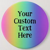 Grote persoonlijke regenboog-op-Button Ronde Button 6,0 Cm (Voorkant)