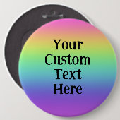 Grote persoonlijke regenboog-op-Button Ronde Button 6,0 Cm (Voorkant /achterkant)