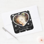 Grote persoonlijke Valentijn Fotostickers Vierkante Sticker (Envelop)