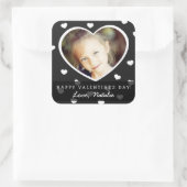 Grote persoonlijke Valentijn Fotostickers Vierkante Sticker (Tas)