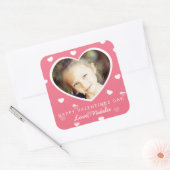 Grote persoonlijke Valentijn Fotostickers Vierkante Sticker (Envelop)