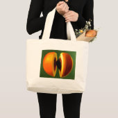 grote perzikzak grote tote bag (Voorkant (product))
