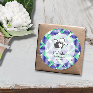 Grote Pet Derby Vrijgezellenfeest Blauw en Groene Ronde Sticker