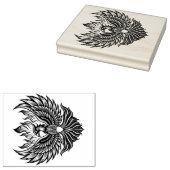 Grote Phoenix Wood Art Rubber Stamp Rubberstempel (Gestempeld)