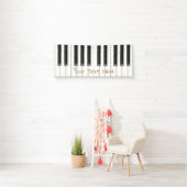 Grote Piano Keys Schattige Custom (4 kleuren) Muzi Spandoek (Insitu)