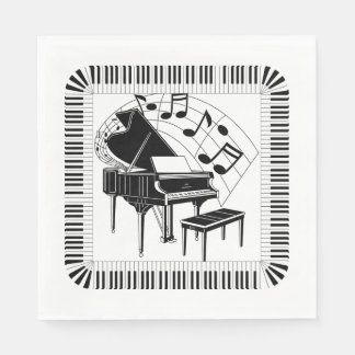 Grote Piano Muziek Viering Servet