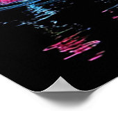 Grote piano versierd met artistieke bloemen poster (Hoek)