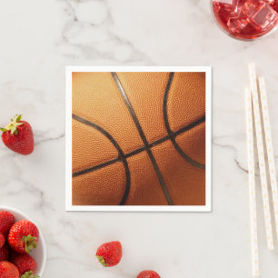 Grote Pimpasse Oranje Basketball, Papier Party Nap Servet