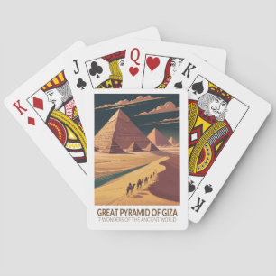 Grote Piramide van Gizeh Zeven Wereldwonderen Pokerkaarten