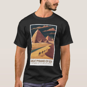 Grote Piramide van Gizeh Zeven Wereldwonderen T-shirt