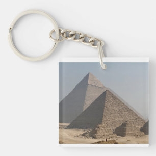 Grote Piramides van Giza onder heldere blauwe luch Sleutelhanger