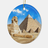 Grote Piramides van Gizeh Egypte Waterverf Keramisch Ornament (Links)
