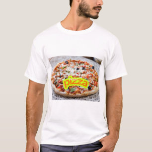 Grote Pizza Afbeelding - Lekkere Voedsel Illustrat T-shirt