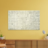 Grote plaat met ideografisch schrift van de Tem Canvas Afdruk (Insitu (Woonkamer))