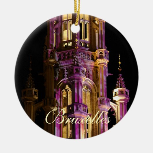 Grote plek 's nachts keramisch ornament (Voorkant)