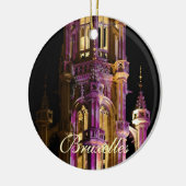 Grote plek 's nachts keramisch ornament (Links)