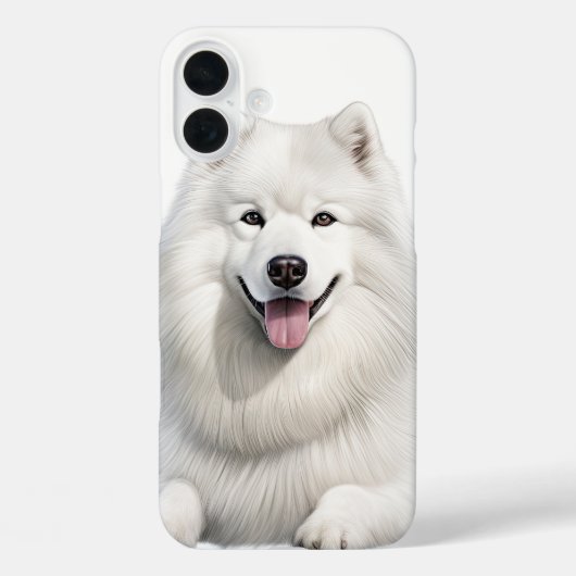 GROTE PLUIZIGE WITTE SAMOYED HOND Case-Mate iPhone CASE (Achterkant)