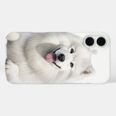 GROTE PLUIZIGE WITTE SAMOYED HOND Case-Mate iPhone CASE (Achterkant (horizontaal))