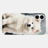 GROTE PLUIZIGE WITTE SAMOYED PUPPY HOND Case-Mate iPhone CASE (Achterkant (horizontaal))