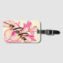 Grote Plumeria Aloha Hawaï Bagage Labels