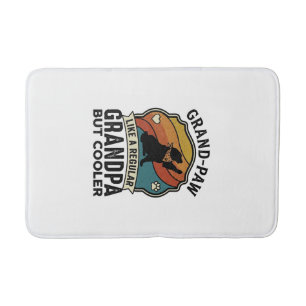 Grote Poes Opa Hond Retro Zonsondergang Bandana_1 Badmat