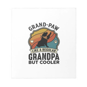 Grote Poes Opa Hond Retro Zonsondergang Bandana_1 Notitieblok
