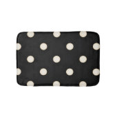 Grote Polka Dots Antiek Wit en Zwart Badmat (Voorkant)