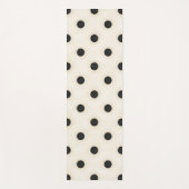 Grote Polka Dots Zwart en Antiek Wit Yogamat (Voorkant)