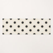 Grote Polka Dots Zwart en Antiek Wit Yogamat (Voorkant (horizontaal))