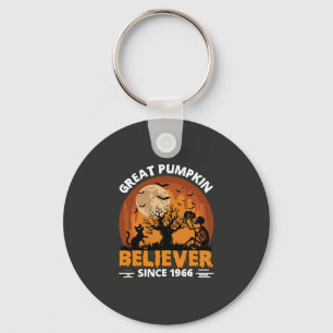 Grote Pompoen Gelovige Sinds Halloween Skelet Ca Sleutelhanger