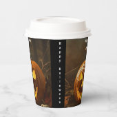 Grote pompoen Halloween Collectie Papieren Bekers (Links)