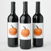 Grote pompoen wijn etiket (Flessen)