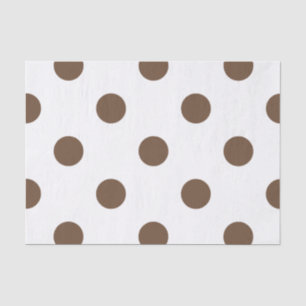 Grote Poolse dots - Koffie op wit Tissuepapier
