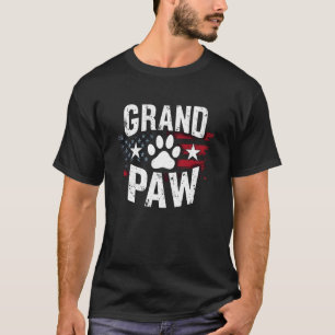 Grote Poot Amerikaanse Vlag Hond Opa Huisdier Lief T-shirt