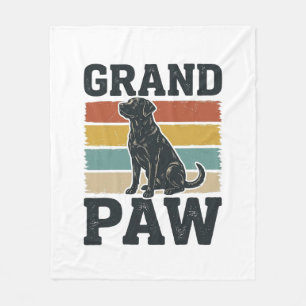 Grote Poot Vintage Hond Opa T-shirt Ontwerp_1 Fleece Deken